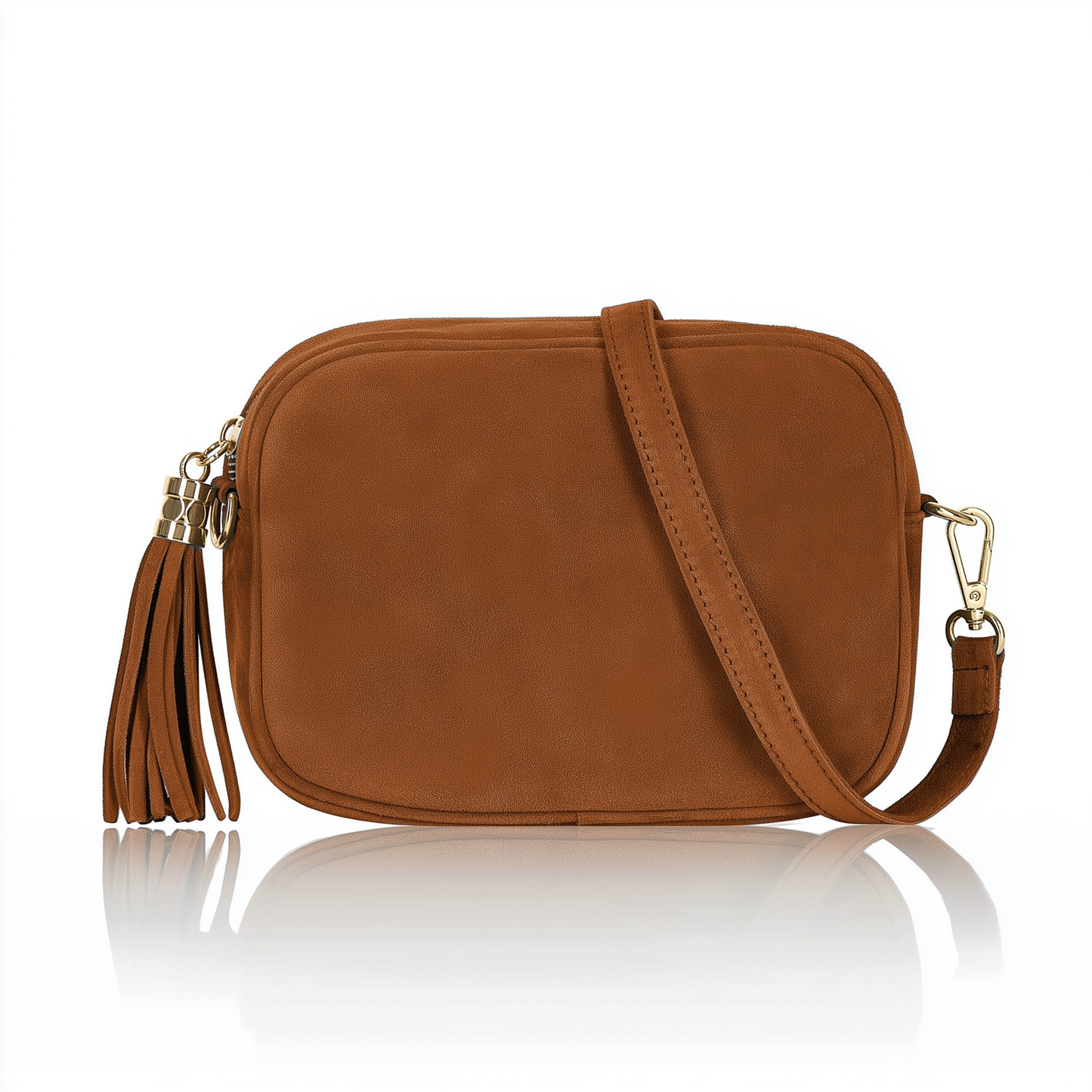 Éloise Real Suede Tassel Camera Bag by Clemés