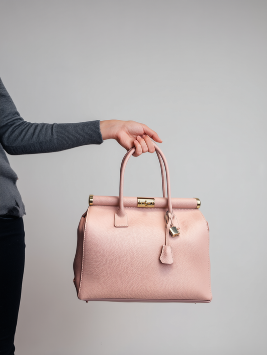 Flavia Structured Pebble Leather Women's Handbag with Shoulder Strap by Clemés (4 Colours)