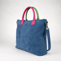 Milano Max Suede Bag, Blue, by Clemés