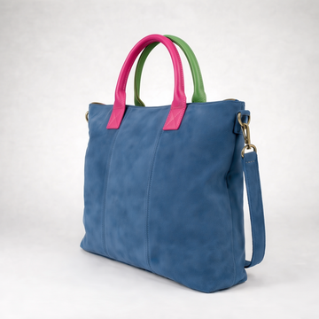 Milano Max Suede Bag, Blue, by Clemés