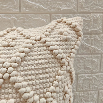 Atlas Diamond Natural Wool Cushion 50 x 50 cm
