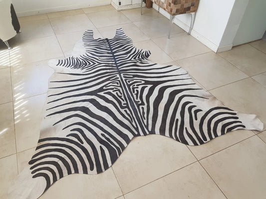 Natural Premium Brazilian Cowhide Printed Zebra, Large (2 Patterns)