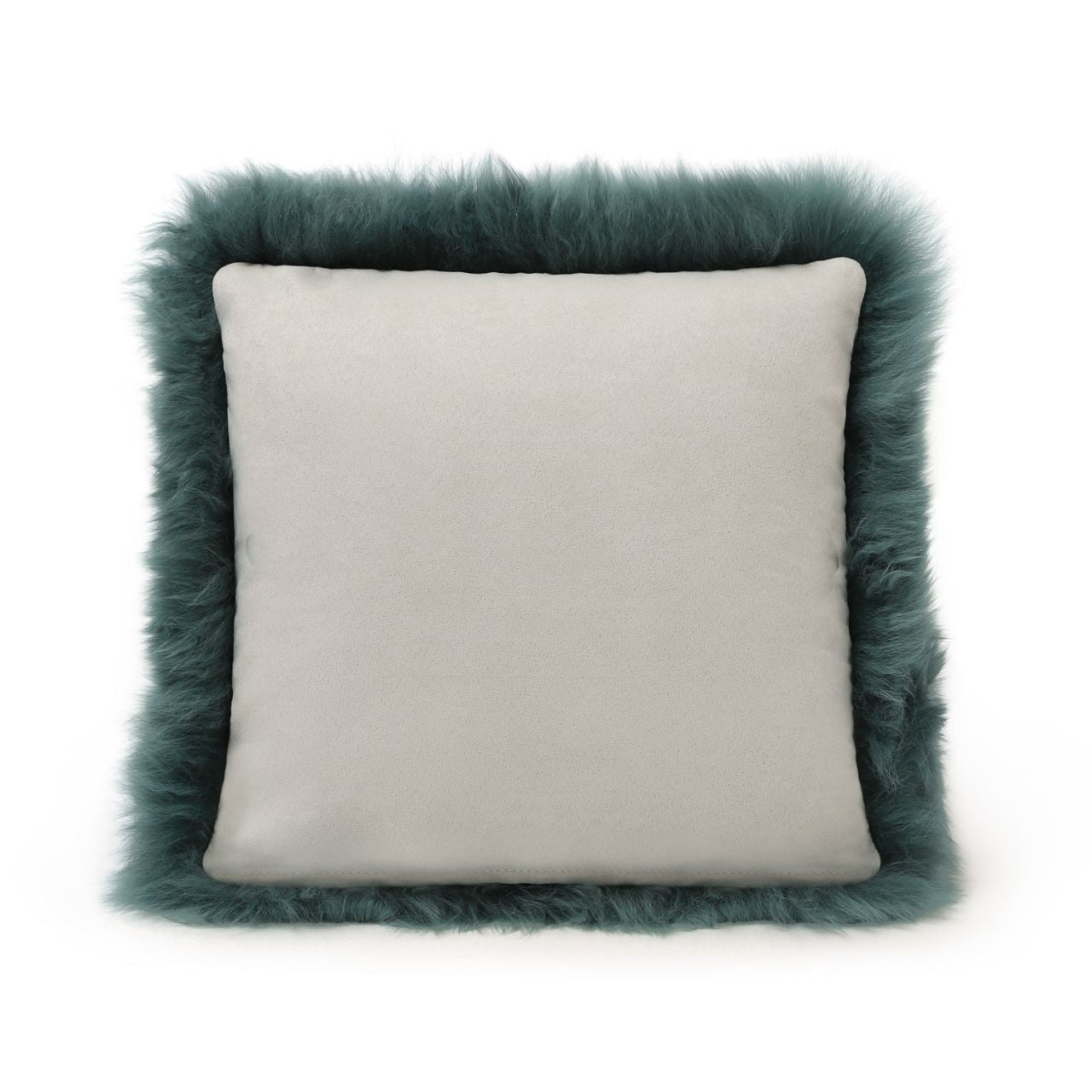 Natural Premium New Zealand Sheepskin Cushion 40 x 40 cm, Deep Teal