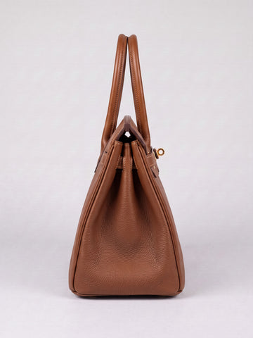 Letizia Cognac Calfskin Bag by Clemés – side view