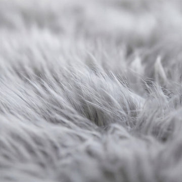 Quad New Zealand Sheepskin Rug & Throw, 4-Pelt, Large, L180 x W105 cm, Silver