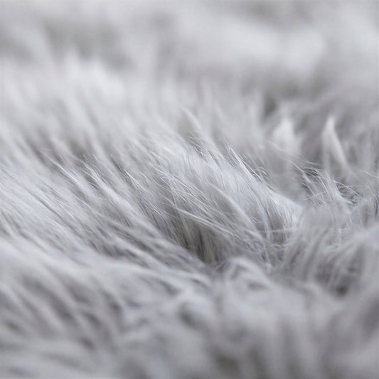 Quad New Zealand Sheepskin Rug & Throw, 4-Pelt, Large, L180 x W105 cm, Silver