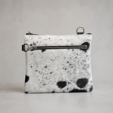 Natural Cowhide Double-Sided Crossbody Bag, Medium (23 x 21 cm)
