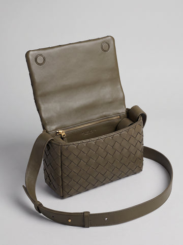 Elettra Woven Leather Crossbody Bag by Clemés