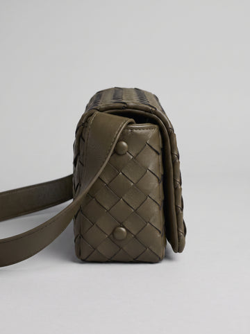 Elettra Woven Leather Crossbody Bag by Clemés