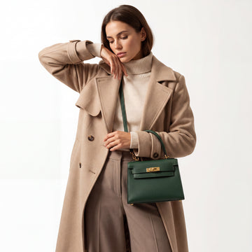 The Mini Kelly-Inspired Epsom Leather Handbag by Clemés