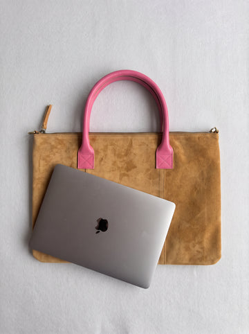 Milano Suede Bag, Tan, by Clemés