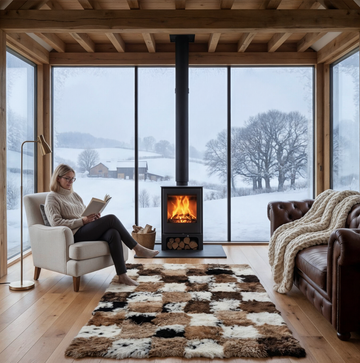 Natural Tigrado Sheepskin Rectangular Rug, X-Large, W120 x L180 cm