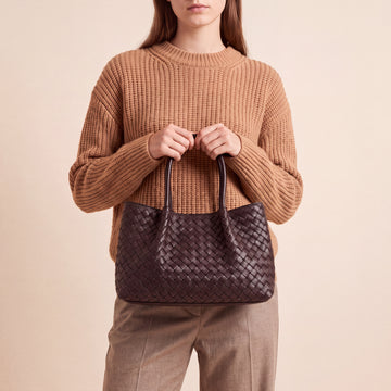 Ornella Medium Woven Leather Bag by Clemés