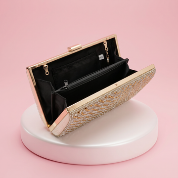 Vittoria Deco Wave Crystal Clutch by Clemés