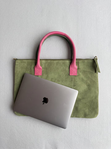 Milano Suede Bag, Olive, by Clemés