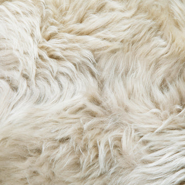 Sexto New Zealand Sheepskin Rug & Throw, 6-Pelt, X-Large, L180 x W150 cm, Oyster (Cloud Dancer)