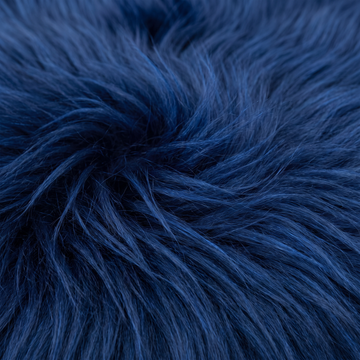 Close-up of Cobalt Blue long wool sheepskin fibres