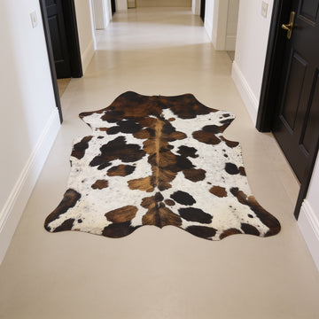 HN-23216 cowhide rug in hallway entryway