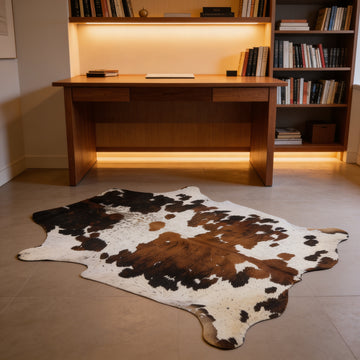 HN-23207 cowhide rug in home office