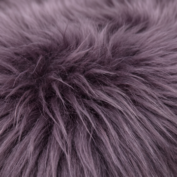 Close-up of Purple long wool sheepskin fibres