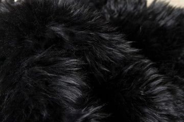 Octo New Zealand Sheepskin Rug & Throw, 8-Pelt, XX-Large, L200 x W180 cm, Black