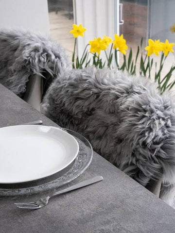Single X-Large Premium Sheepskin Rug & Throw (W65 x L100 cm), Grey