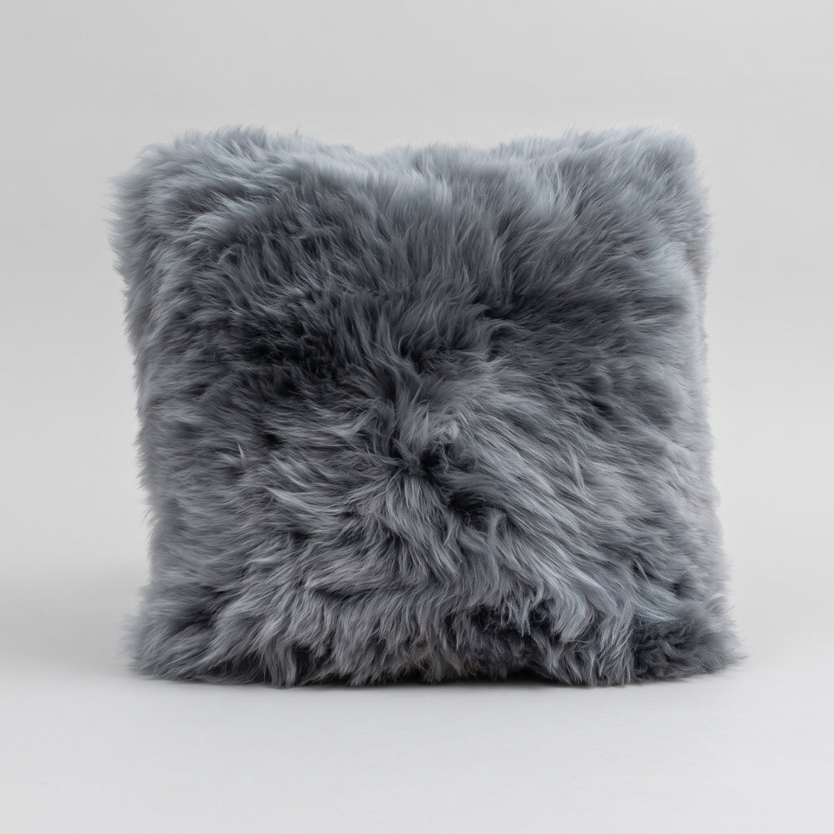 Sheepskin Cushion 35x35cm in Steel