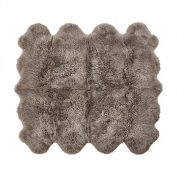 Octo New Zealand Sheepskin Rug & Throw, 8-Pelt, XX-Large, L200 x W180 cm, Vole