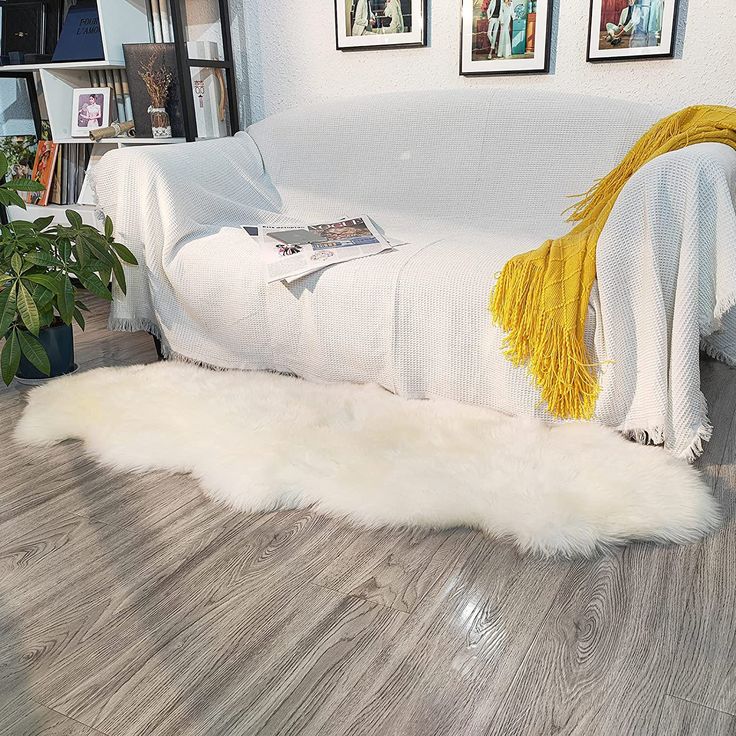 Natural Premium New Zealand Sheepskin Rug & Throw, Double, W65 x L180 cm (3 Colours)
