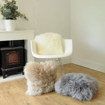 Natural Premium New Zealand Sheepskin Cushion 35 x 35 cm (Dover Grey)