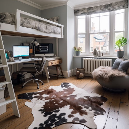 Cowhides in a Child’s Bedroom