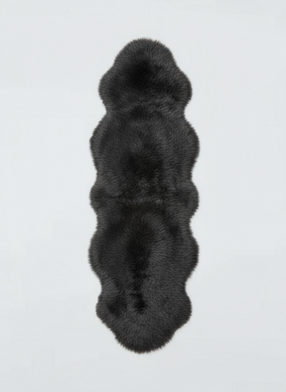 Natural Premium New Zealand Sheepskin Rug & Throw, Double, W65 x L180 cm (Charcoal)