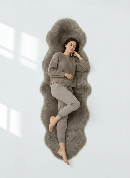 Natural Premium New Zealand Sheepskin Rug & Throw, Double, W65 x L180 cm, Taupe