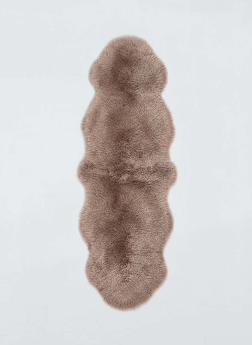 Natural Premium New Zealand Sheepskin Rug & Throw, Double, W65 x L180 cm, Dusty Rose