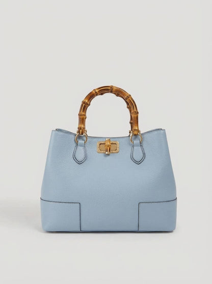 Ginevra Bamboo-Handle Leather Bag by Clemés