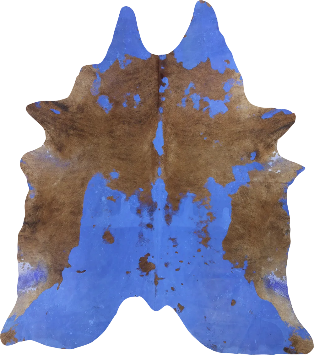 Acid Wash Blue Brindle Brazilian cowhide