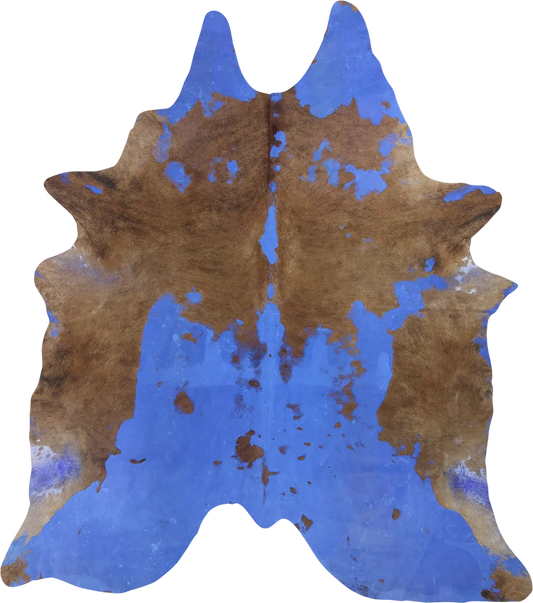 Acid Wash Blue Brindle Brazilian cowhide