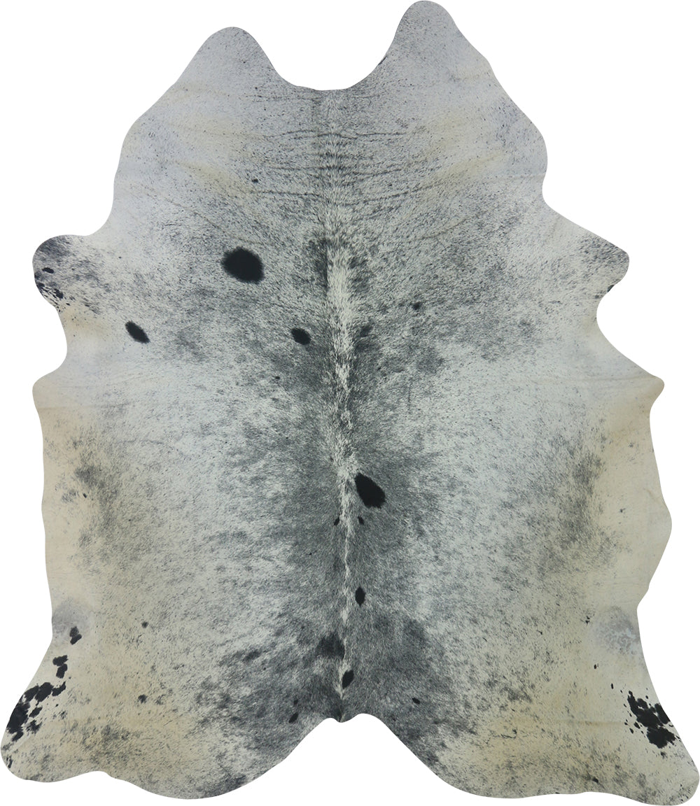 Premium Natural Brazilian Cowhide Salt & Pepper Grey Large 3.5–3.9 m²