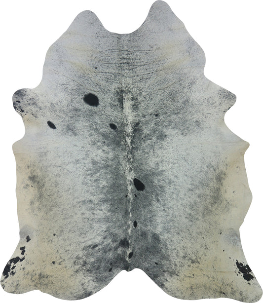Premium Natural Brazilian Cowhide Salt & Pepper Grey Large 3.5–3.9 m²
