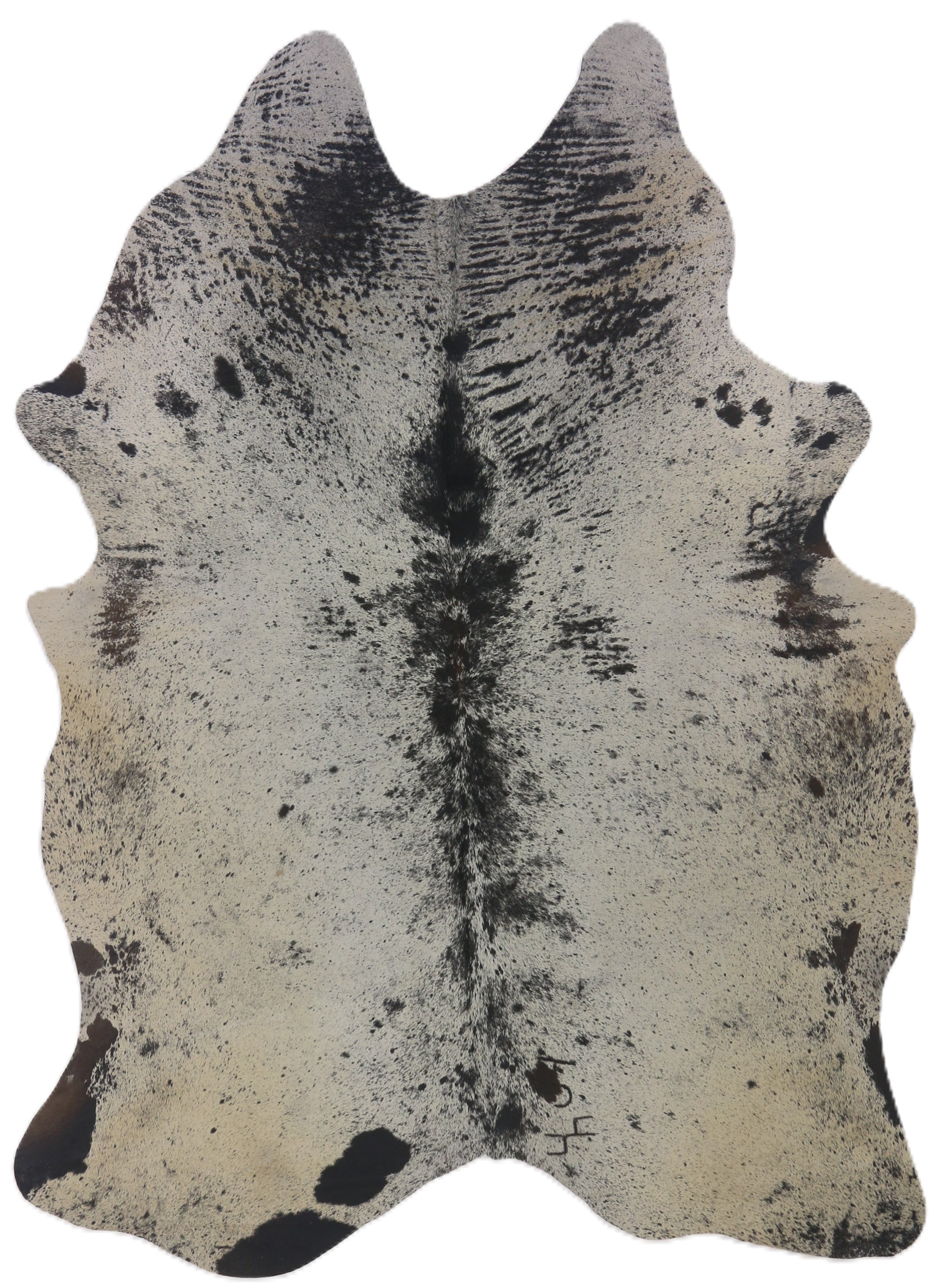 Premium Natural Brazilian Cowhide Black Salt & Pepper XL 4–4.4 m²
