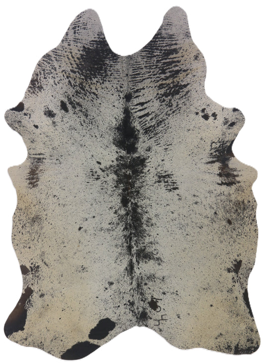 Premium Natural Brazilian Cowhide Black Salt & Pepper XL 4–4.4 m²