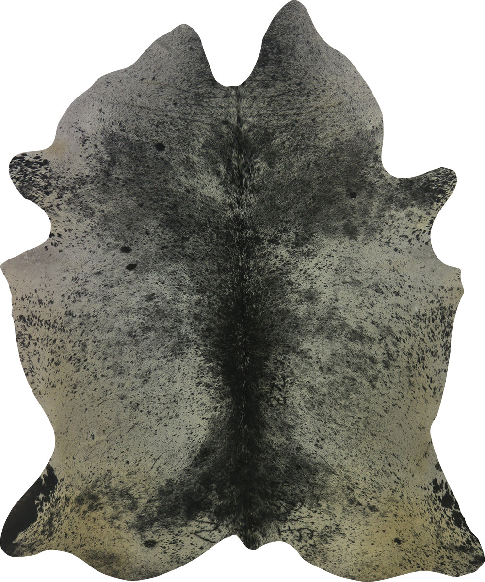 Premium Natural Brazilian Cowhide Black & White Speckled Large 3.5–3.9 m²