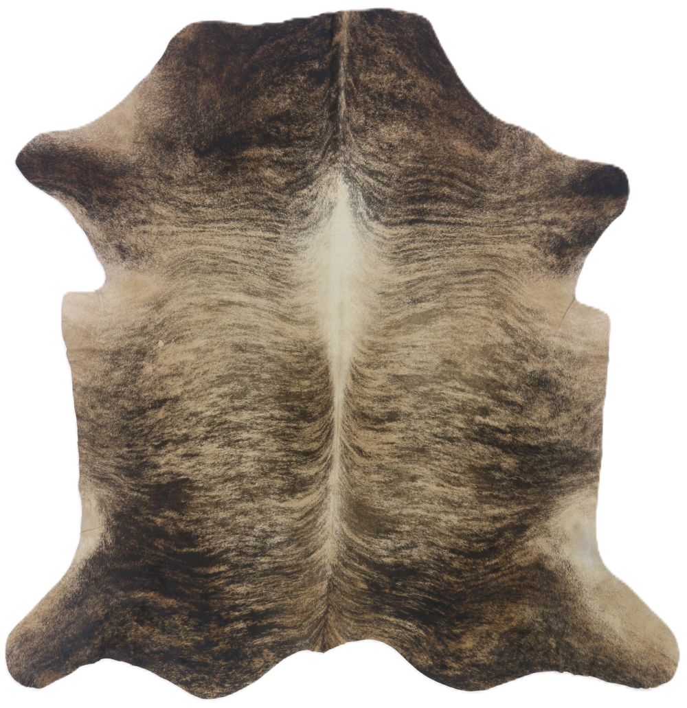 Premium Natural Brazilian Cowhide Exotic Brindle Large 3.5–3.9 m²