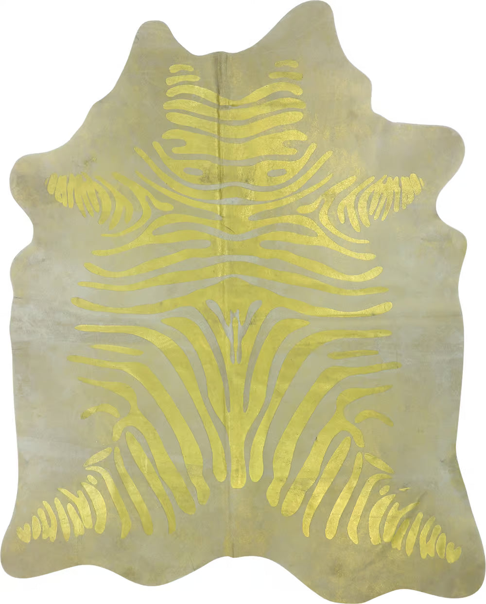 Metallic Zebra Brazilian Cowhide