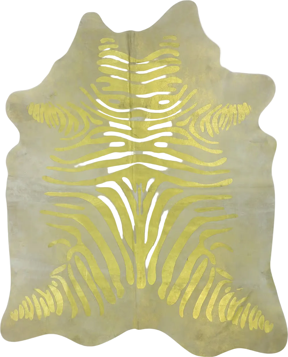 Premium Natural Brazilian Cowhide Metallic Zebra Large 3–5 m²