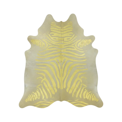Metallic Zebra Brazilian Cowhide