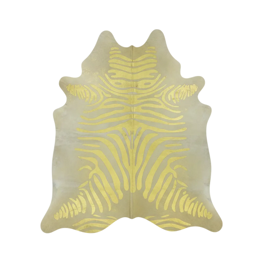 Metallic Zebra Brazilian Cowhide
