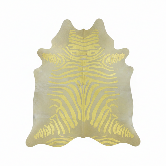 Metallic Zebra Brazilian Cowhide