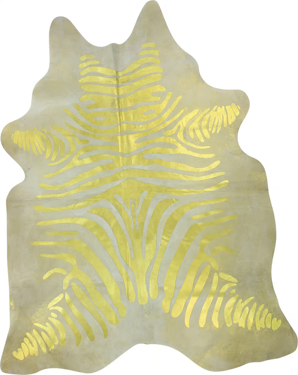 Metallic Zebra Brazilian Cowhide