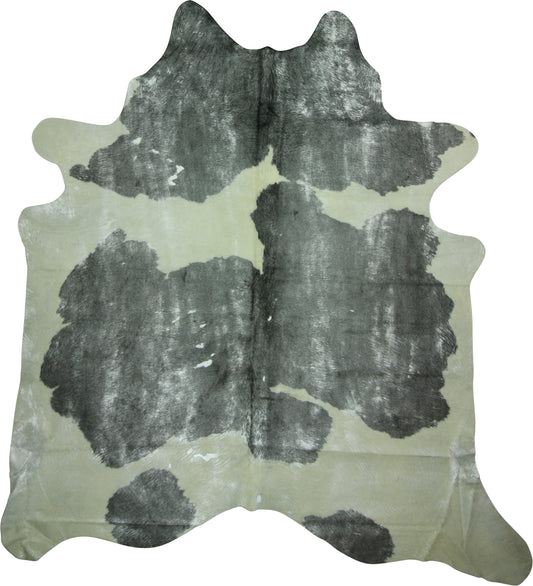 Premium Natural Brazilian Cowhide Metallic Silver Brushed Large 3–5 m²